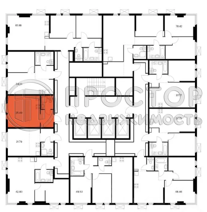 Студия, 25.5 м² - фото 3