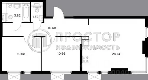 2-комнатная квартира, 61.8 м² - фото 3