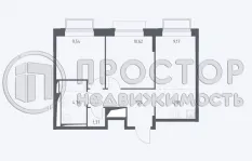 3-комнатная квартира, 47.68 м² - фото 21