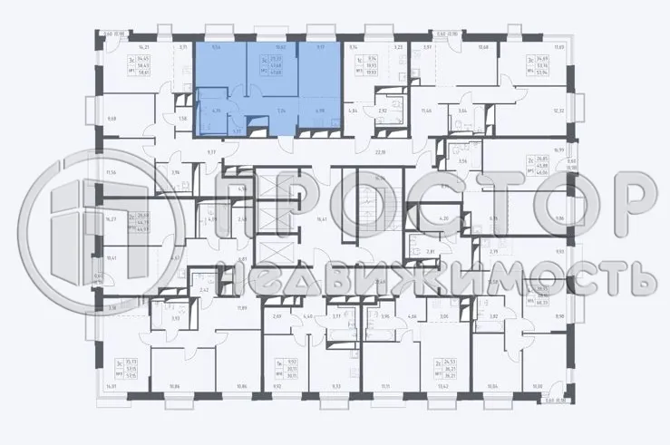 3-комнатная квартира, 47.68 м² - фото 11