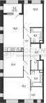 3-комнатная квартира, 91.3 м² - фото 21