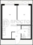 1-комнатная квартира, 32.6 м² - фото 11