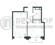 1-комнатная квартира, 37.3 м² - фото 17