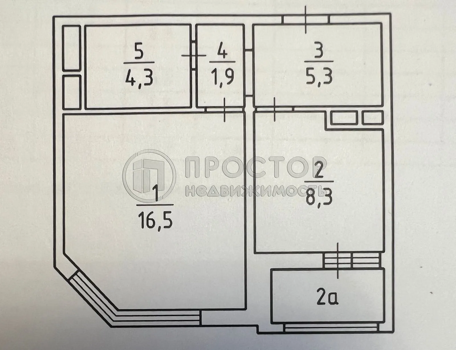 1-комнатная квартира, 36.3 м² - фото 13