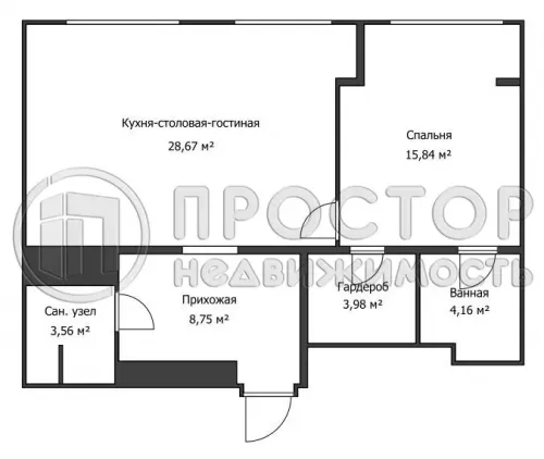 2-комнатная квартира, 62.3 м² - фото 51