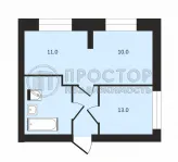 1-комнатная квартира, 39.7 м² - фото 38