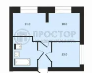 1-комнатная квартира, 39.7 м² - фото 39