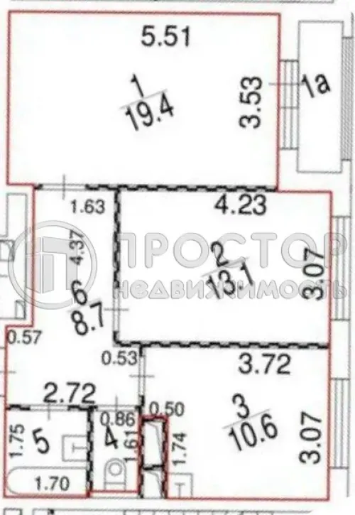 2-комнатная квартира, 56.2 м² - фото 17