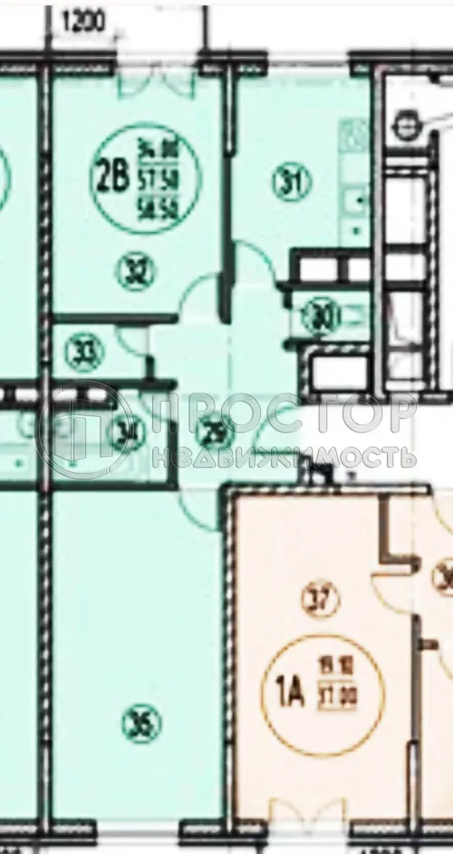 2-комнатная квартира, 58.3 м² - фото 45