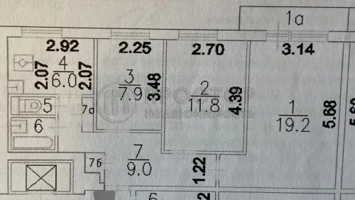 3-комнатная квартира, 57.8 м² - фото 22