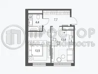 1-комнатная квартира, 39.4 м² - фото 7