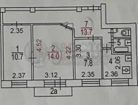 3-комнатная квартира, 54.4 м² - фото 21