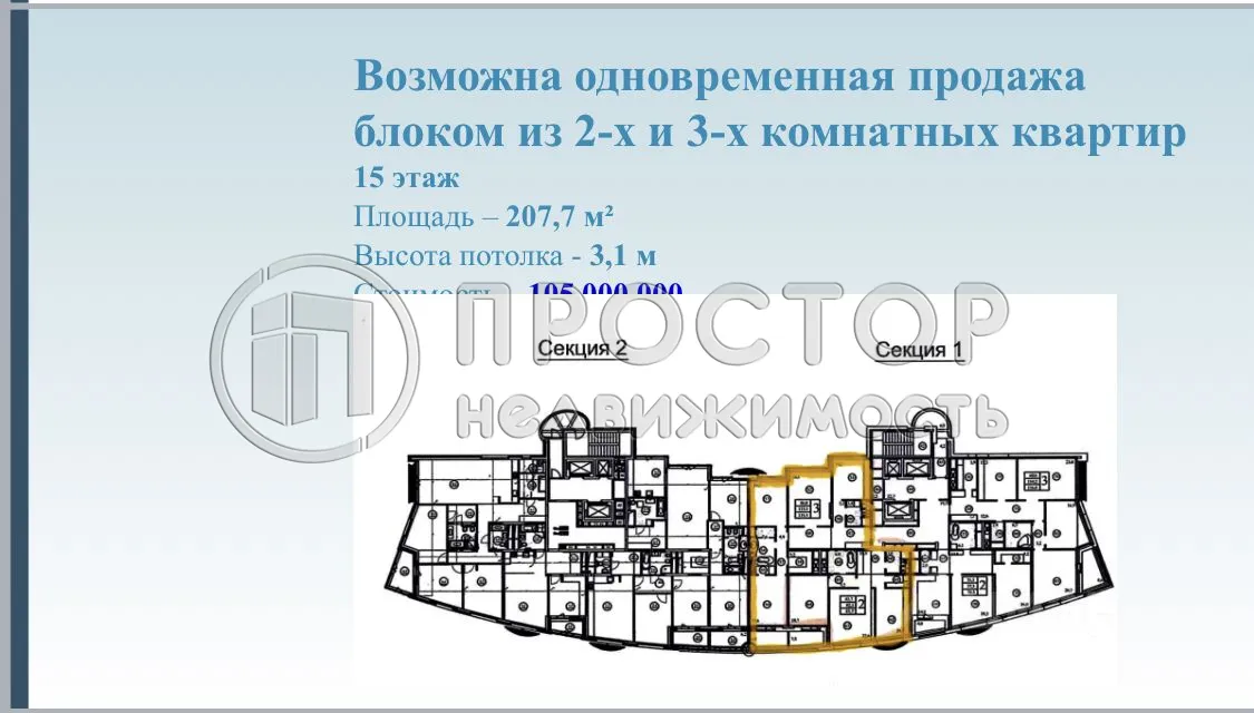 2-комнатная квартира, 85.7 м² - фото 4