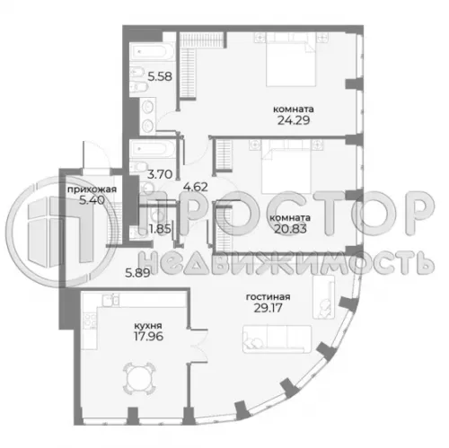 3-комнатная квартира, 119 м² - фото 8