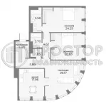 3-комнатная квартира, 119 м² - фото 15
