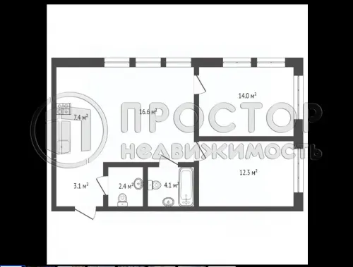 3-комнатная квартира, 59 м² - фото 9