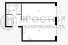 1-комнатная квартира, 44.8 м² - фото 7