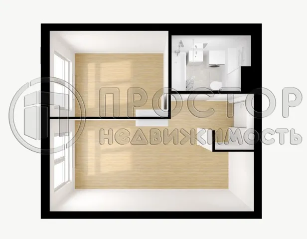 1-комнатная квартира, 32.1 м² - фото 13