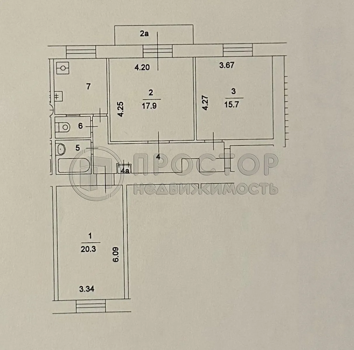 3-комнатная квартира, 78.8 м² - фото 27