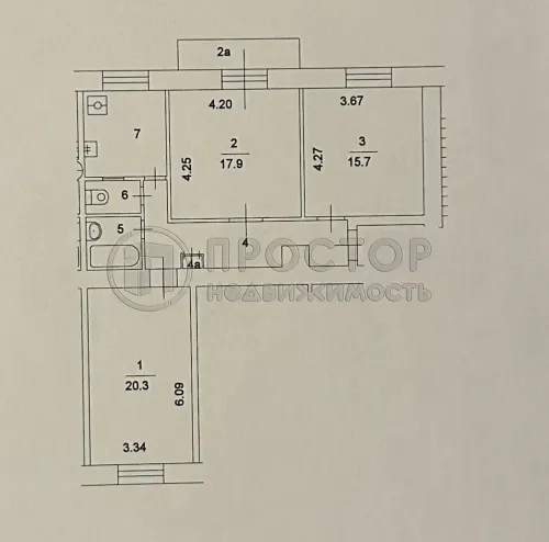 3-комнатная квартира, 78.8 м² - фото 27